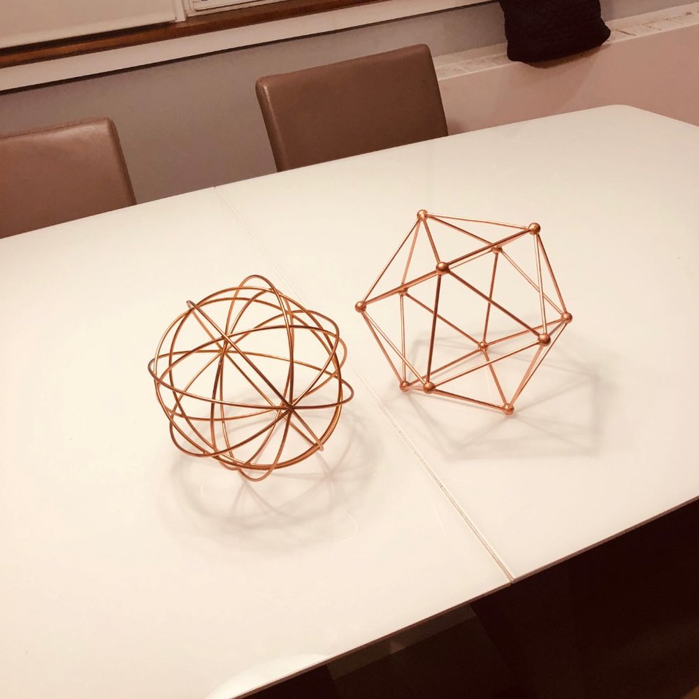 Modern Rose Gold Goemetric Shapes - Home accents!